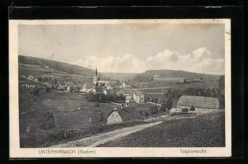 AK Unterkirnach (Baden), Totalansicht aus der Vogelschau