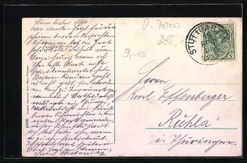 AK Stuttgart, Blick auf den Hasenberg