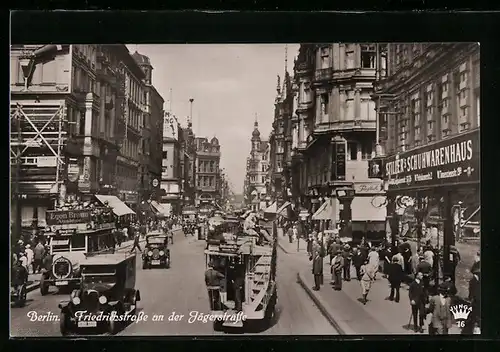 AK Berlin, Friedrichstrasse an der Jägerstrasse