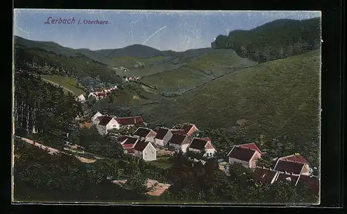 AK Lerbach / Harz, Ortsansicht aus der Vogelschau