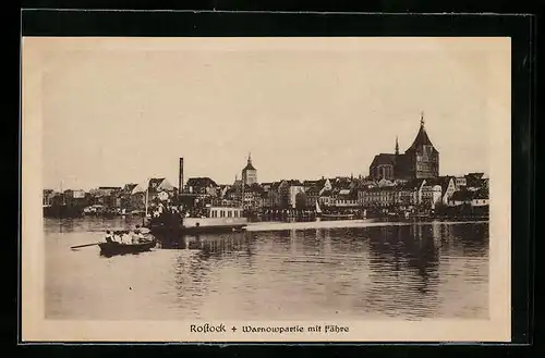 AK Rostock, Warnowpartie mit Fähre