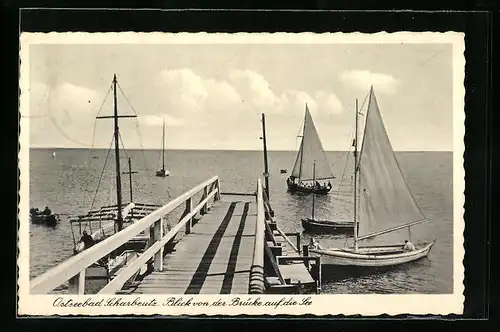 AK Scharbeutz / Ostsee, Blick von der Seebrücke