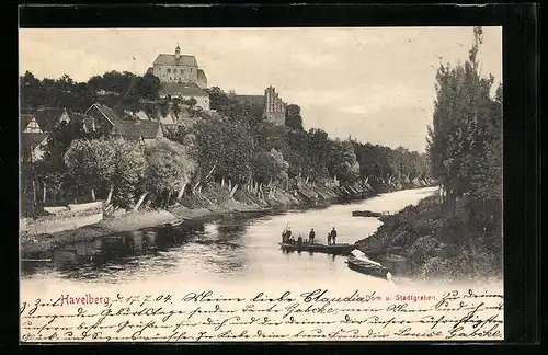 AK Havelberg, Dom und Stadtgraben