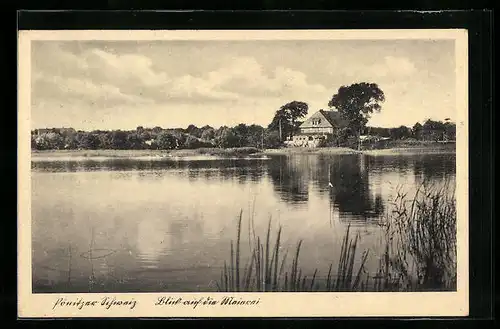 AK Pönitz / Ostholst., Blick zur Meierei, Seepartie