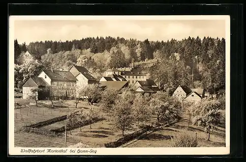 AK Marienthal bei Hamm /Sieg, Ortspartie aus der Vogelschau