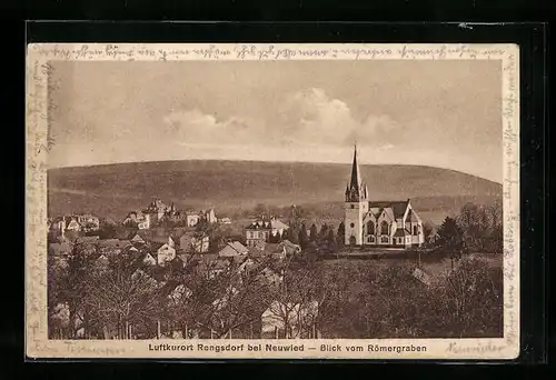 AK Rengsdorf b. Neuwied, Blick vom Römergraben