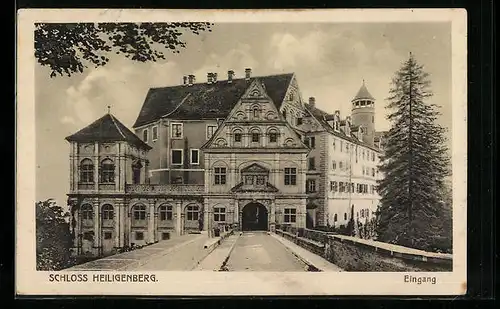 AK Heiligenberg / Baden, Schloss Heiligenberg, Eingang