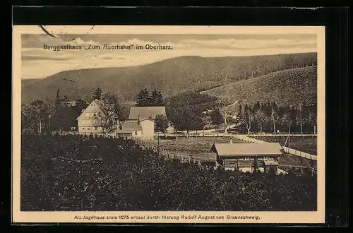 AK Clausthal-Zellerfeld / Harz, Berggasthaus Zum Auerhahn