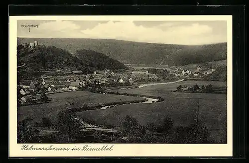 AK Helmarshausen, Totalansicht, Blick ins Diemeltal