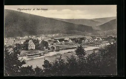 AK Gieselwerder / Weser, Totalansicht