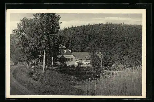 AK Eisenberg i. Thür., Gasthaus Waldhaus Meuschkenmühle im Mühltal