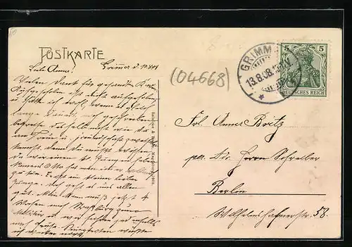 AK Grimma / Sa., Fürstenschule