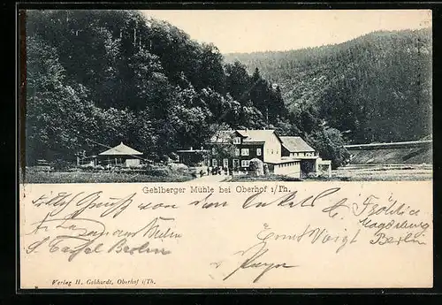 AK Oberhof / Thür., Gasthaus Gehlberger Mühle