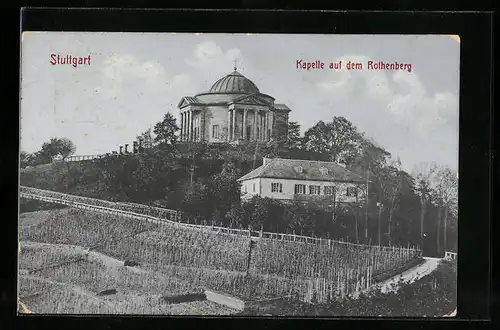 AK Stuttgart, Kapelle auf dem Rothenberg