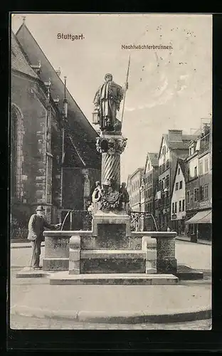 AK Stuttgart, Nachtwächterbrunnen