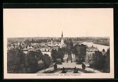 AK Hanau-Kesselstadt, Ansicht vom Schloss Philippsruhe