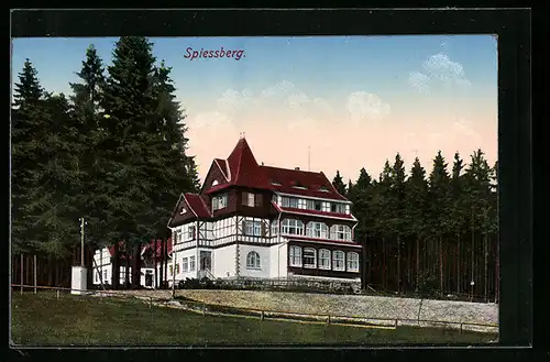 AK Friedrichroda, Spiessberghaus auf dem Spiessberg