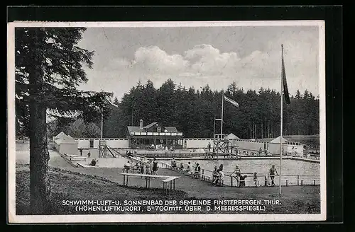 AK Finsterbergen /Thür, Schwimm-Luft-u. Sonnenbad der Gemeinde