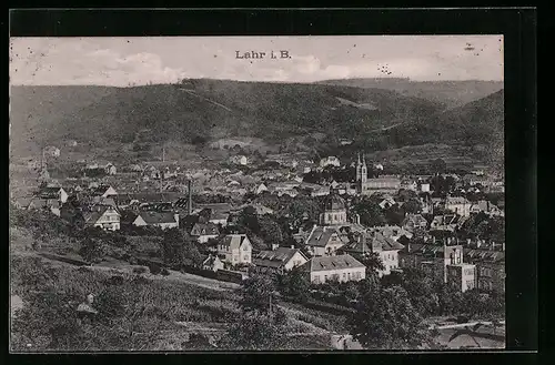 AK Lahr i. B., Totalansicht aus der Vogelschau