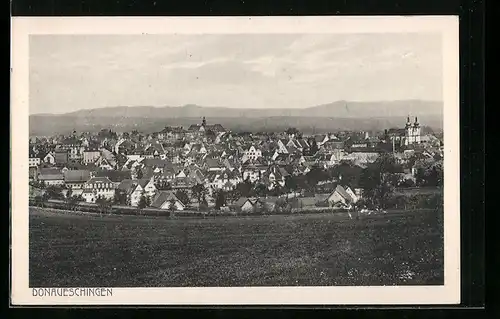 AK Donaueschingen, Ortsansicht aus der Ferne