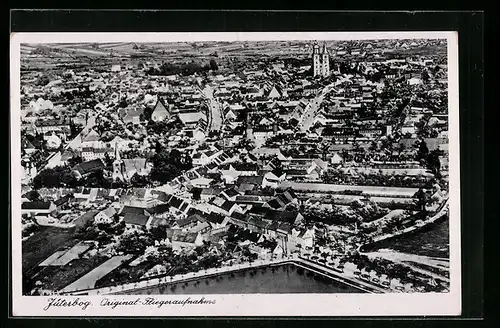 AK Jüterbog, Stadtansicht vom Flugzeug aus
