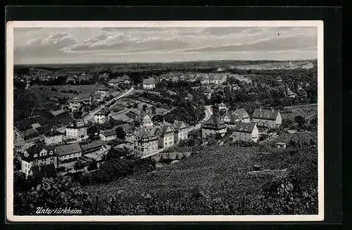 AK Untertürkheim, Ortsansicht von einem Weinberg aus gesehen