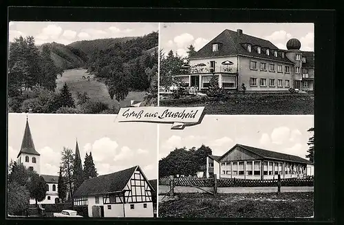 AK Leuscheid, Vier Ansichten aus Ort und Umgebung