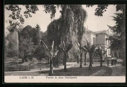 AK Lahr i. B., Partie in dem Stadtpark