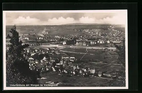AK Untertürkheim, Gesamtansicht mit Wangen im Vordergrund
