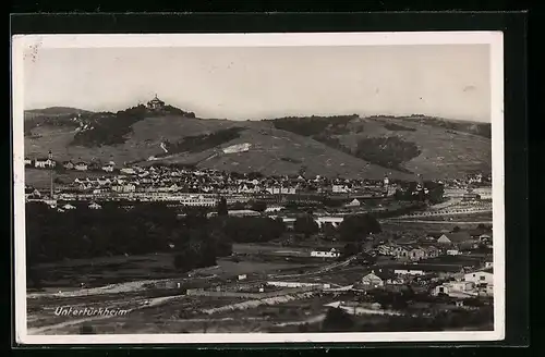 AK Untertürkheim, Totalansicht mit Grabkapelle auf dem Württemberg