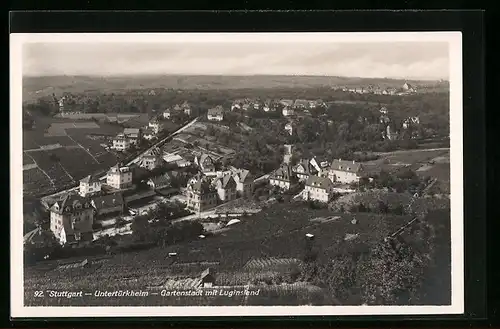 AK Stuttgart-Untertürkheim, Gartenstadt mit Luginsland