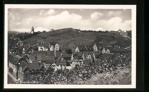 AK Untertürkheim, Ortsansicht aus der Vogelschau