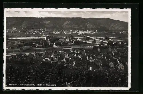 AK Stuttgart-Untertürkheim, Blick von Rotenberg