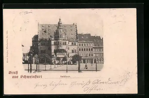 AK Schweinfurt, Blick zum Rathaus