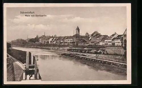 AK Schweinfurt, Main mit Stadtpartie