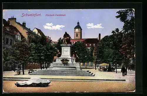 AK Schweinfurt am Main, Rückert-Denkmal