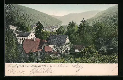 AK Dahlerbrück i. W., Ortsansicht aus der Vogelschau