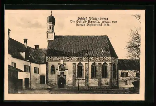 AK München-Obermenzing, Schloss Blutenburg, die Schloss-Kapelle, erbaut von Herzog Sigismund 1488