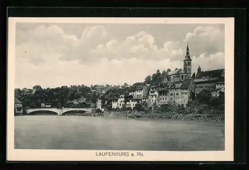 AK Laufenburg a. Rh., Ortsansicht über den Rhein