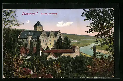 AK Mainberg bei Schweinfurt, Blick zum Schloss