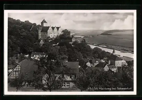 AK Mainberg bei Schweinfurt, Teilansicht mit Schloss