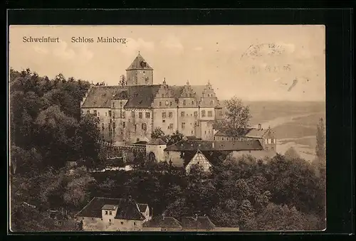 AK Mainberg bei Schweinfurt, Blick zum Schloss