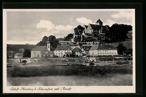 AK Mainberg bei Schweinfurt, Südliche Ansicht vom Schloss