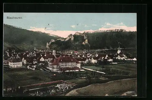 AK Blaubeuren, Gesamtansicht aus der Vogelschau