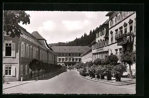 AK Bad Teinach im Schwarzwald, Bad-Hotel und Hotel Hirsch