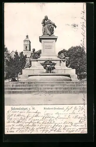 AK Schweinfurt a. M., Rückert-Denkmal