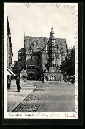 AK Schweinfurt, Blick zum Rathaus