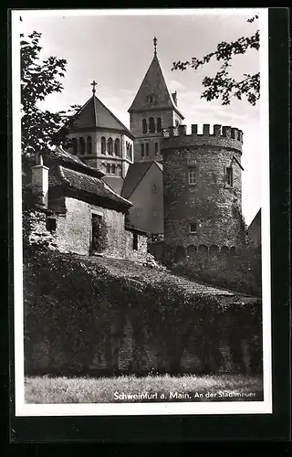 AK Schweinfurt am Main, An der Stadtmauer
