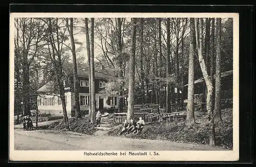 AK Neustadt i. Sa., Gasthaus Hohwaldschänke