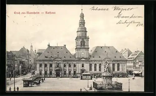 AK Mannheim, am Rathaus